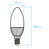 Bombilla vela económica E-14P 6W - Mluz